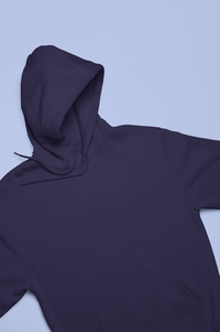Plain Dark Navy Blue Unisex Classic Hoodie