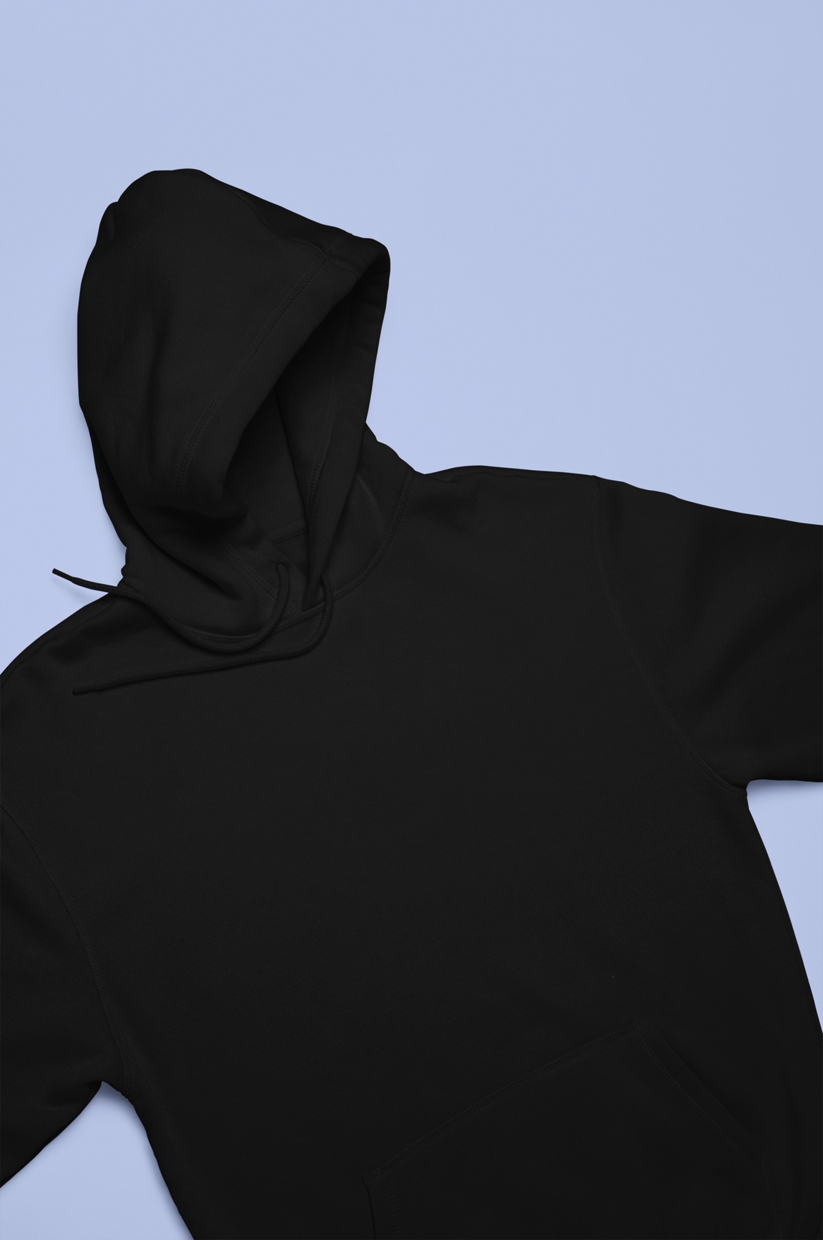 Plain Black Unisex Classic Hoodie