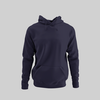 Plain Dark Navy Blue Unisex Classic Hoodie