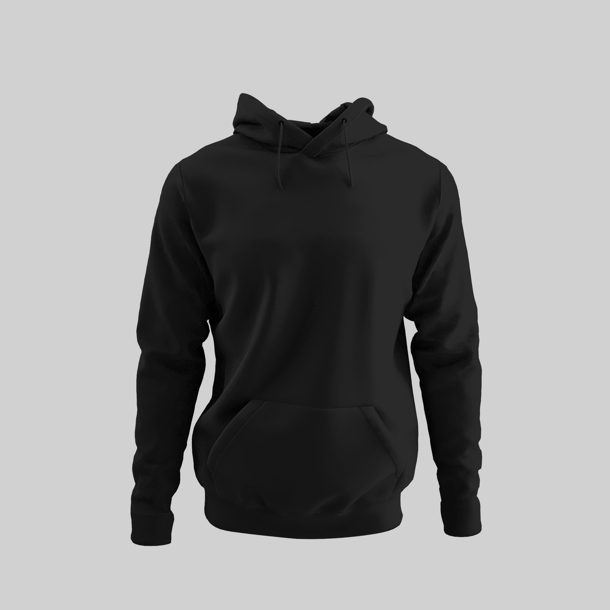Plain Black Unisex Classic Hoodie