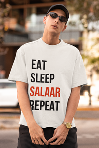 Eat Sleep Salaar Repeat Oversized T-shirt