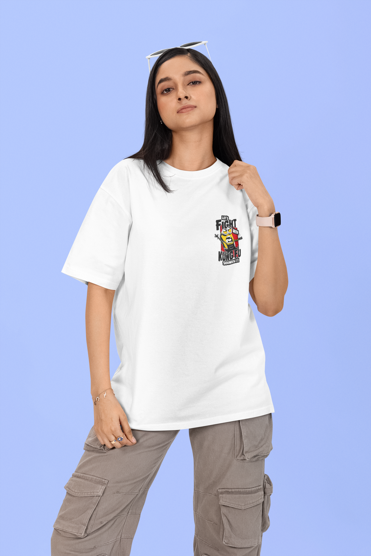 Let's fight with Kungfu Oversized oversized T-shirt